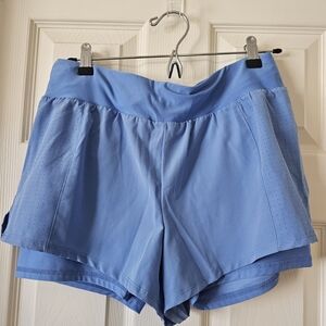 NEW RBX Light Blue Women's Athletic Shorts with Perforated Sides SIZE M
